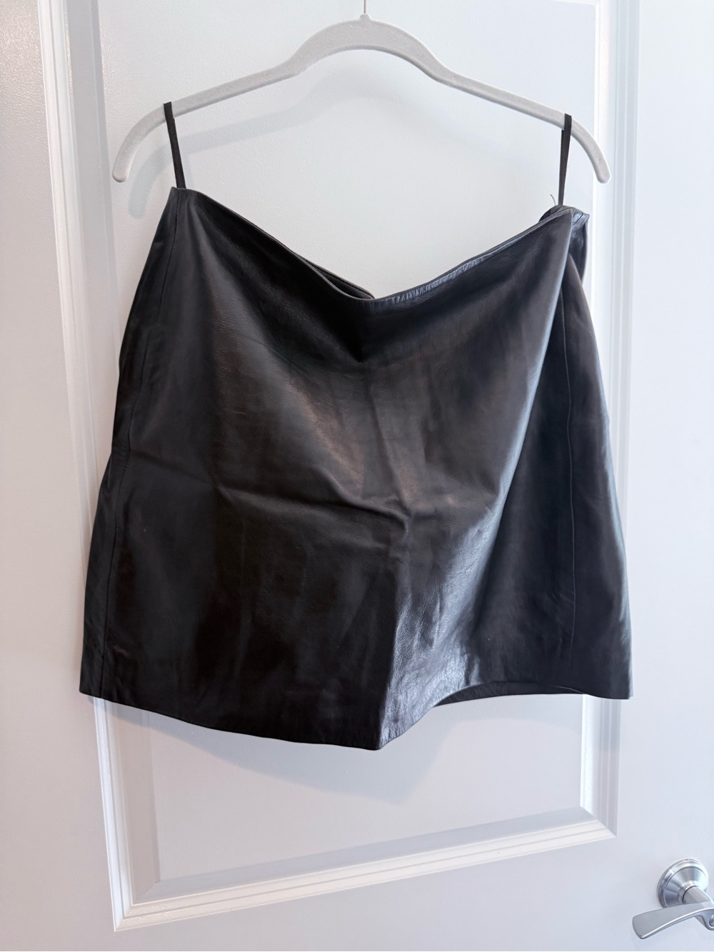 Sezane Leather Harlow Skirt